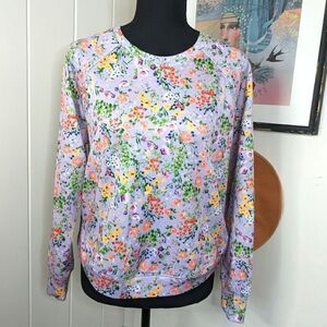 Elie Tahari Floral Sweater S Fairycore Boho Grannycore Coastal Preppy Outdoors
